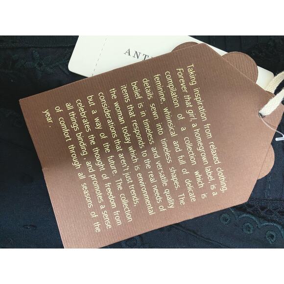 FOREVER THAT GIRL Jane Tunic Lace Black Cotton Minidress NWT US MEDIUM ANTHRO - Picture 11 of 13